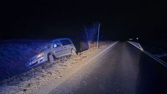 Bogatynia: pijany 30-latek wjechał do rowu