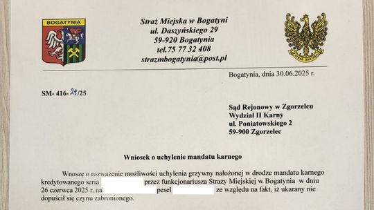 Bogatynia: Straż Miejska przyznaje się do błędu.