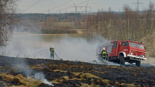 Gmina Sulików: dwa pożary nieużytków jednego dnia