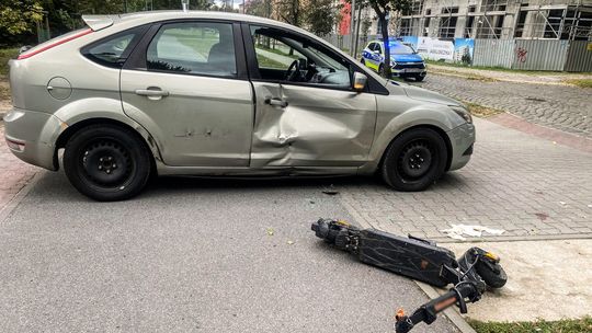 Lubuskie: 17-latek na hulajnodze w szpitalu po zderzeniu z fordem