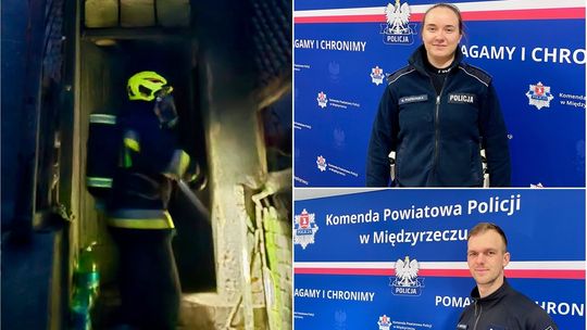 Lubuskie: Policjanci uratowali seniorkę przed pożarem
