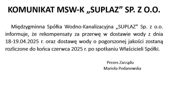 Niepewność wokół rekompensat za przerwę w dostawie wody.