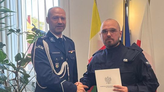 Nowy policjant zasili szeregi żagańskiej komendy
