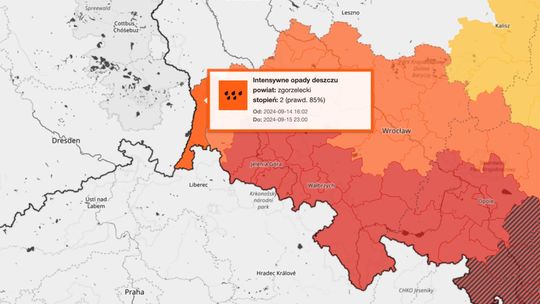 Powiat zgorzelecki: zmieniło się ostrzeżenie meteorologiczne