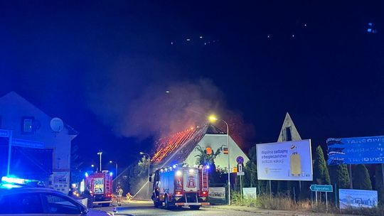 Pożar budynku w Sieniawce