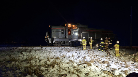 Pożar lokomotywy na trasie Węgliniec - Ruszów