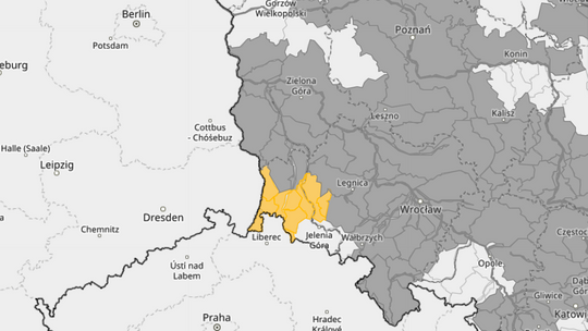 Uwaga: Wysokie prawdopodobieństwo gwałtownych wzrostów stanów wody