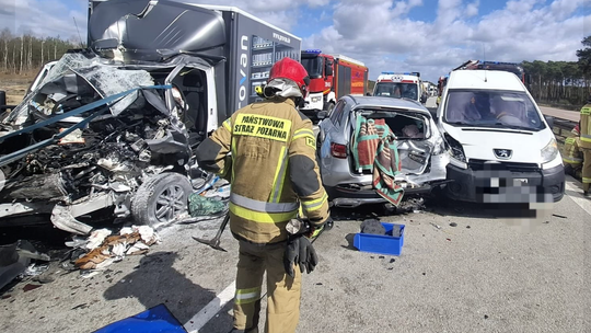 Wczorajszy wypadek na A2