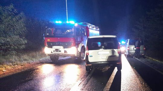 Zderzenie trzech pojazdów między Zieloną Górą a Krosnem Odrzańskim