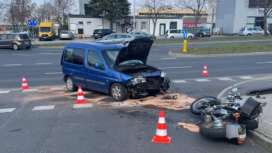 Zielona Góra: kolejne zdarzenie z udziałem motocykla