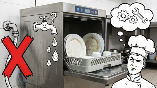 Zmywarka nie pobiera wody – co robić gdy gastronomiczna zmywarka nie działa?