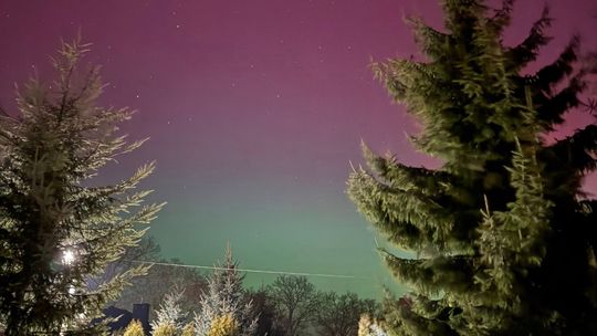 Zorza polarna nad Polską