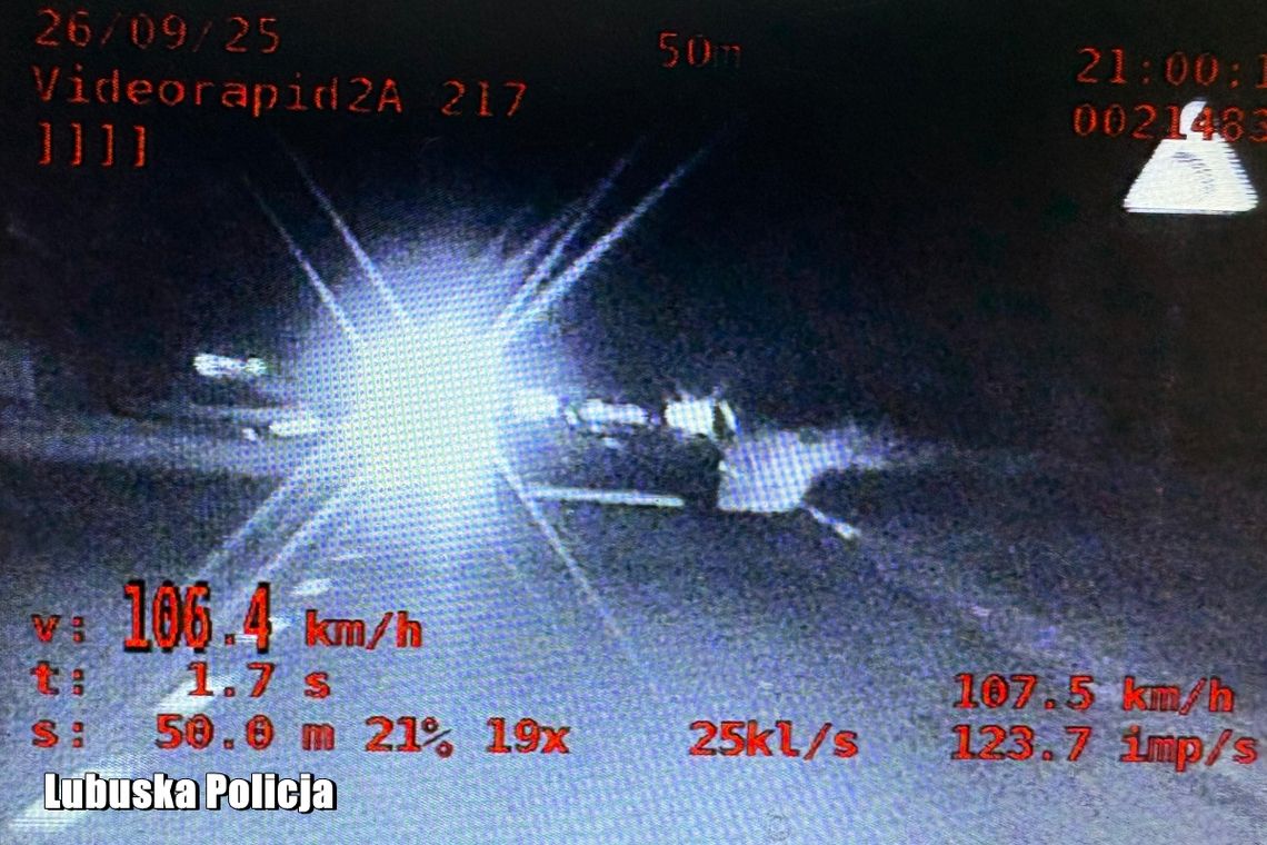 106 km/h w terenie zabudowanym