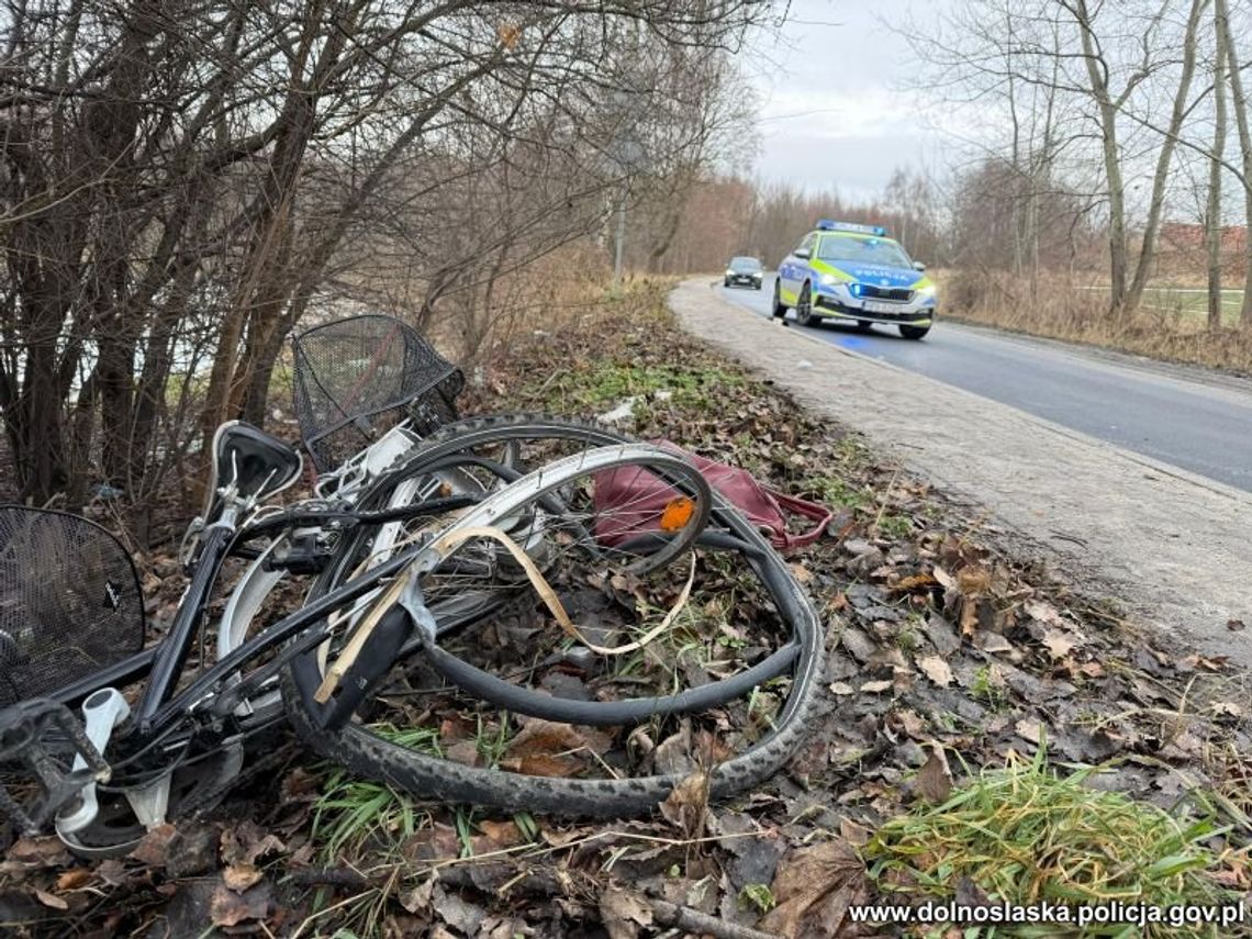 Bogatynia: pijany spowodował poważny wypadek z udziałem rowerzystki
