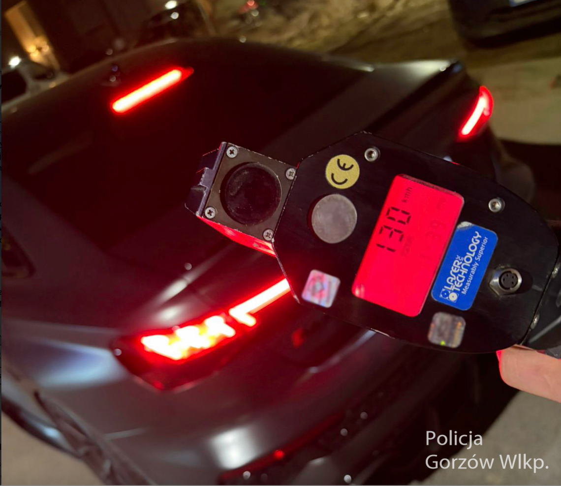 Gorzów Wlkp: o 80km/h za szybko...