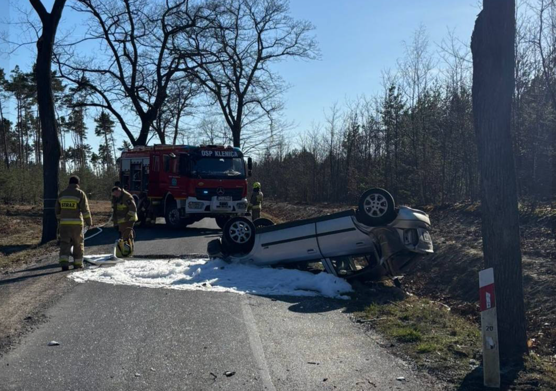 Groźny wypadek na trasie Kargowa-Klenica Groźny wypadek na trasie Kargowa-Klenica