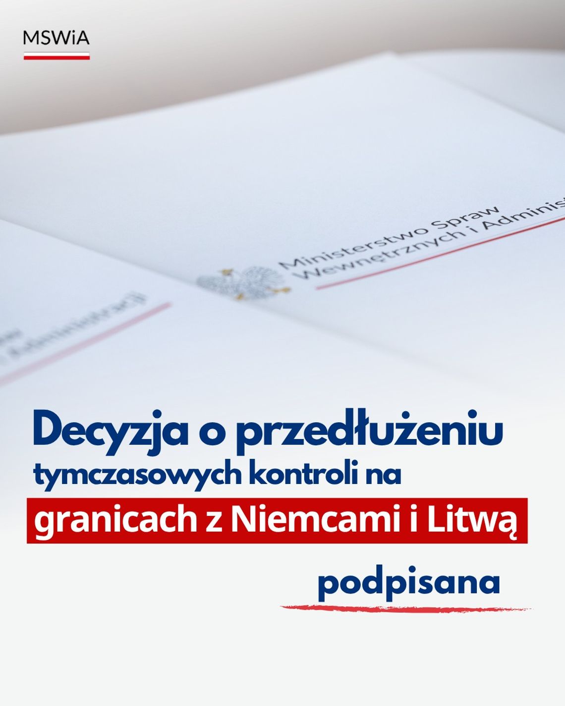 Kontrole na granicach przedłużone do kwietnia 2026 r.
