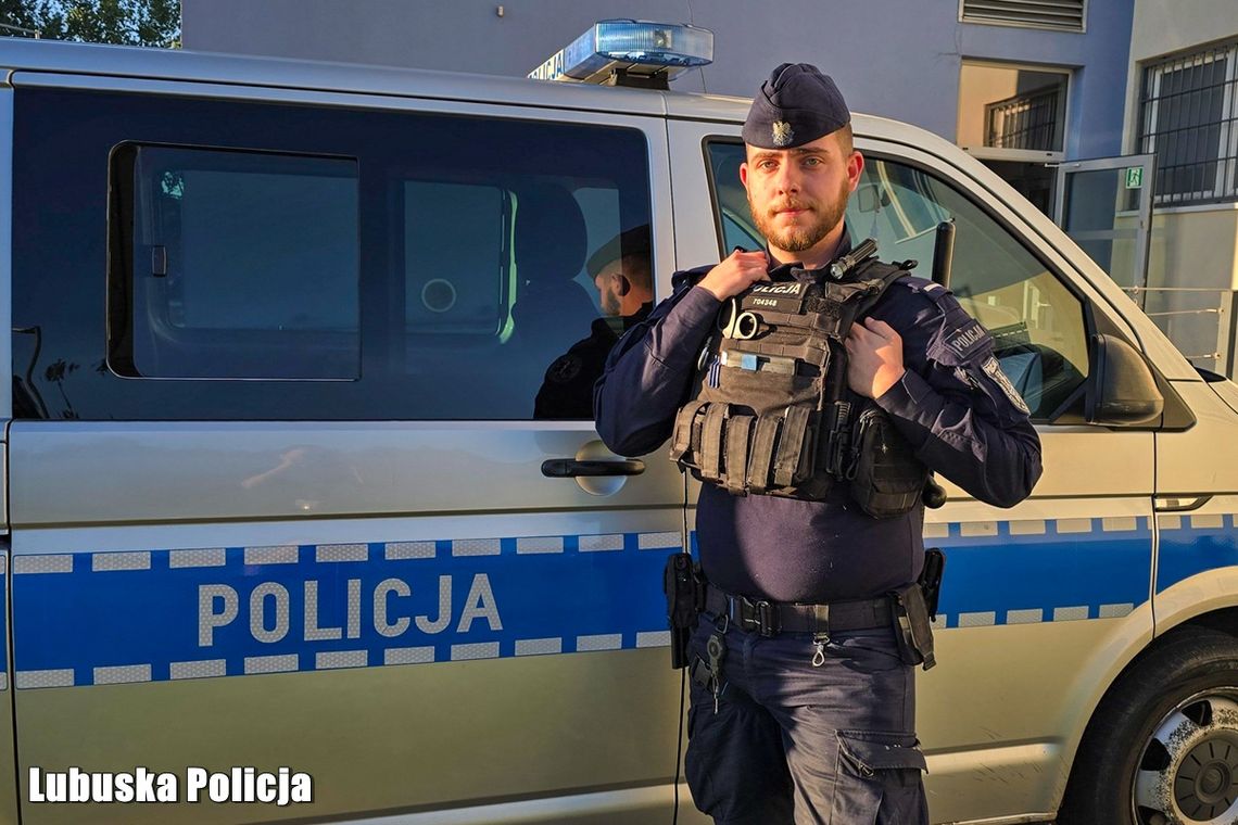 Lubuskie: Policjant po służbie zatrzymał złodzieja z koszykiem pełnym łupów