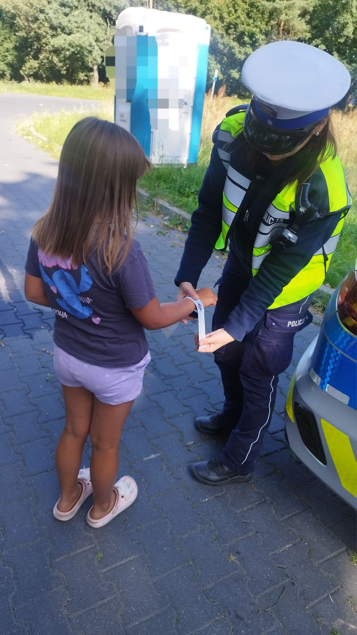 Mała fanka policji zaskoczyła funkcjonariuszy w Zielonej Górze
