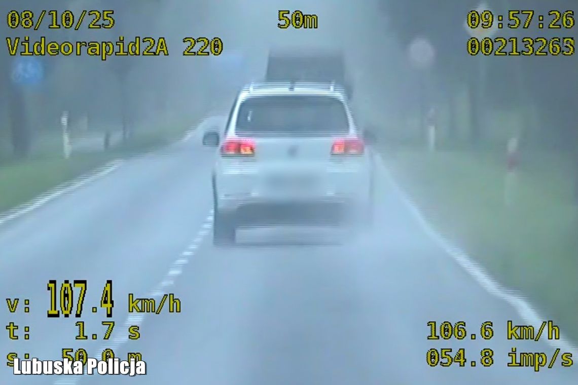 Pędził ponad 100 km/h w terenie zabudowanym