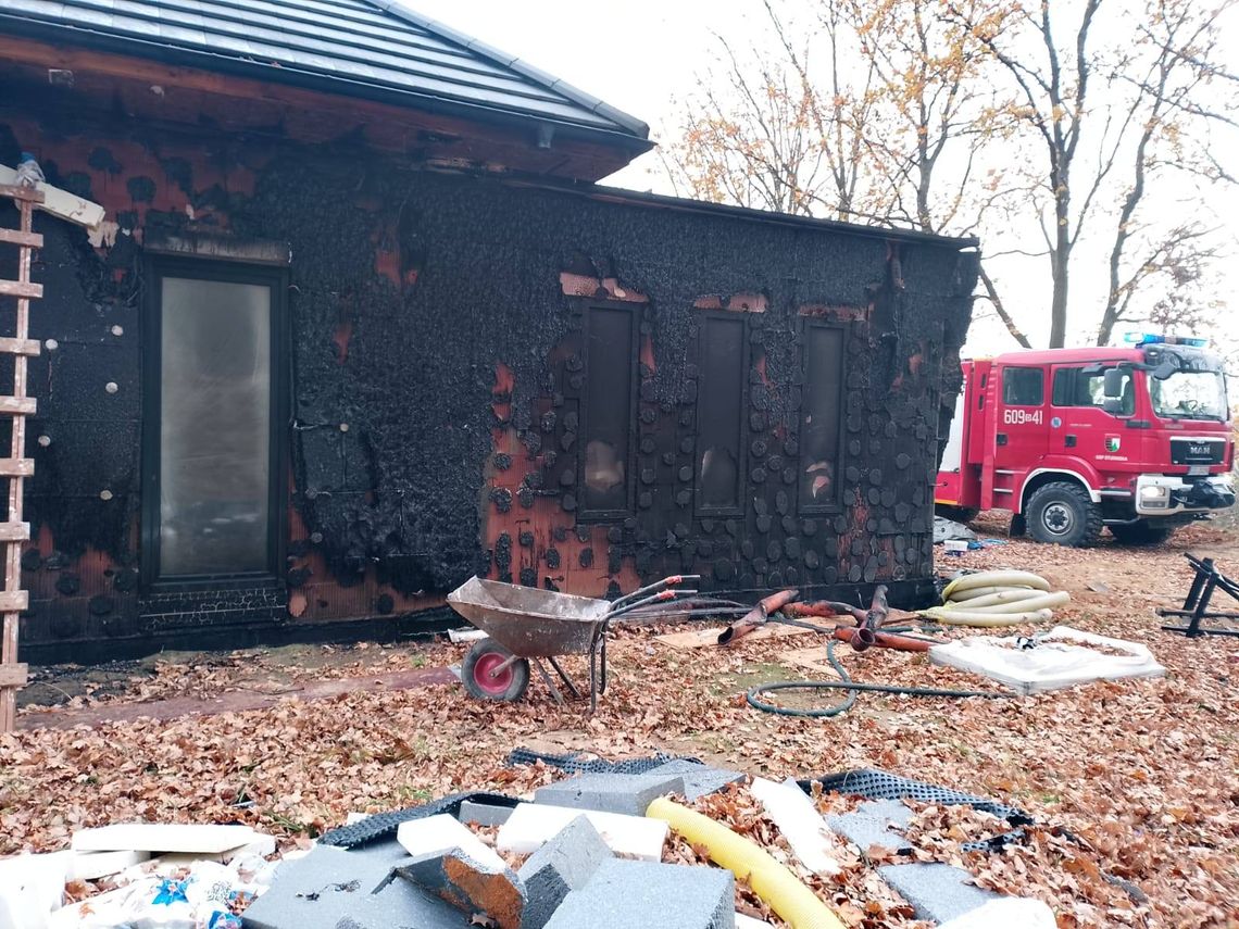 Pożar domu w Kunowie Pożar domu w Kunowie