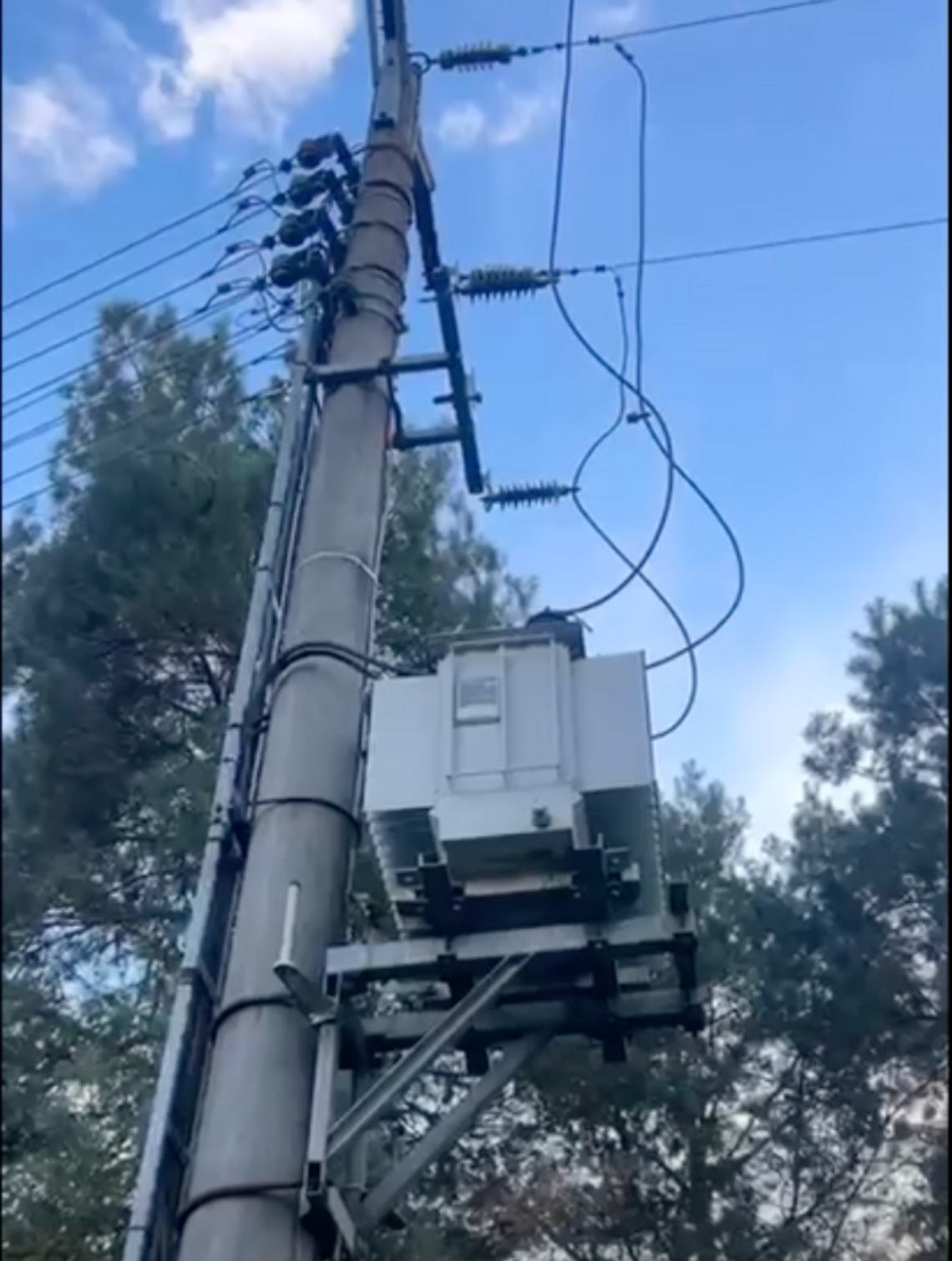 Pożar transformatora w Sądowie