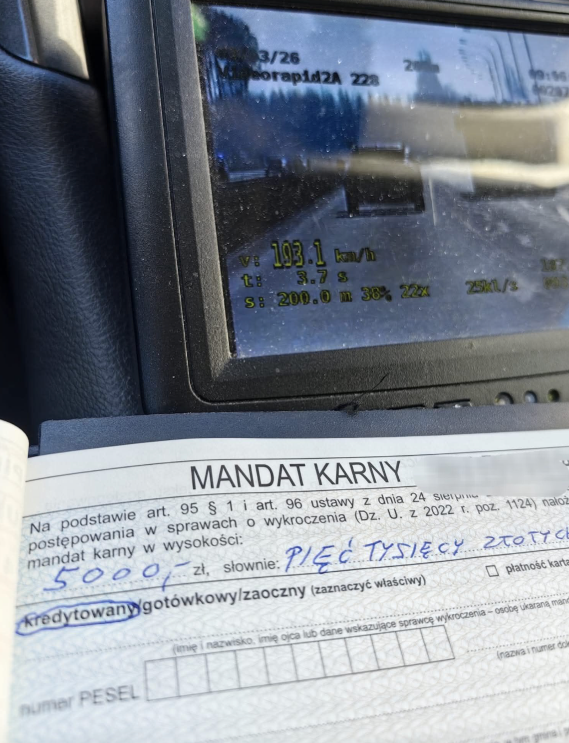 S3: 5 tys. złotych mandatu dla recydywisty drogowego