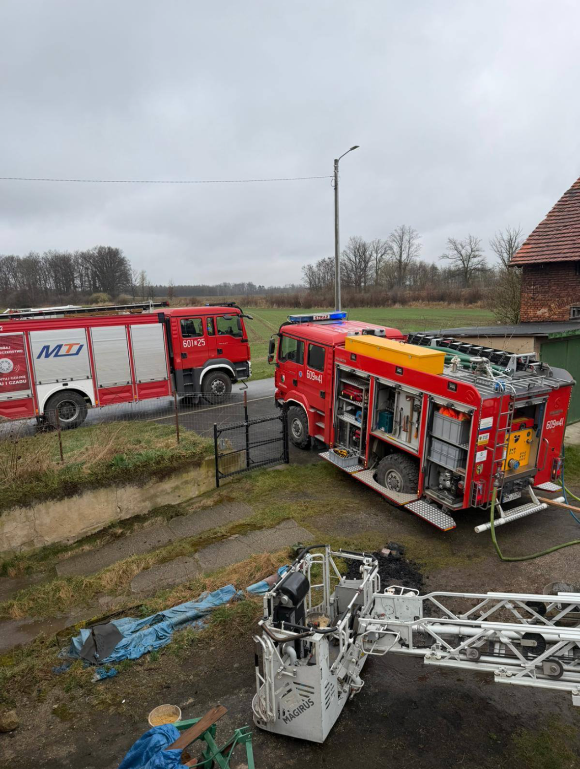 Studniska: pożar sadzy w przewodzie kominowym
