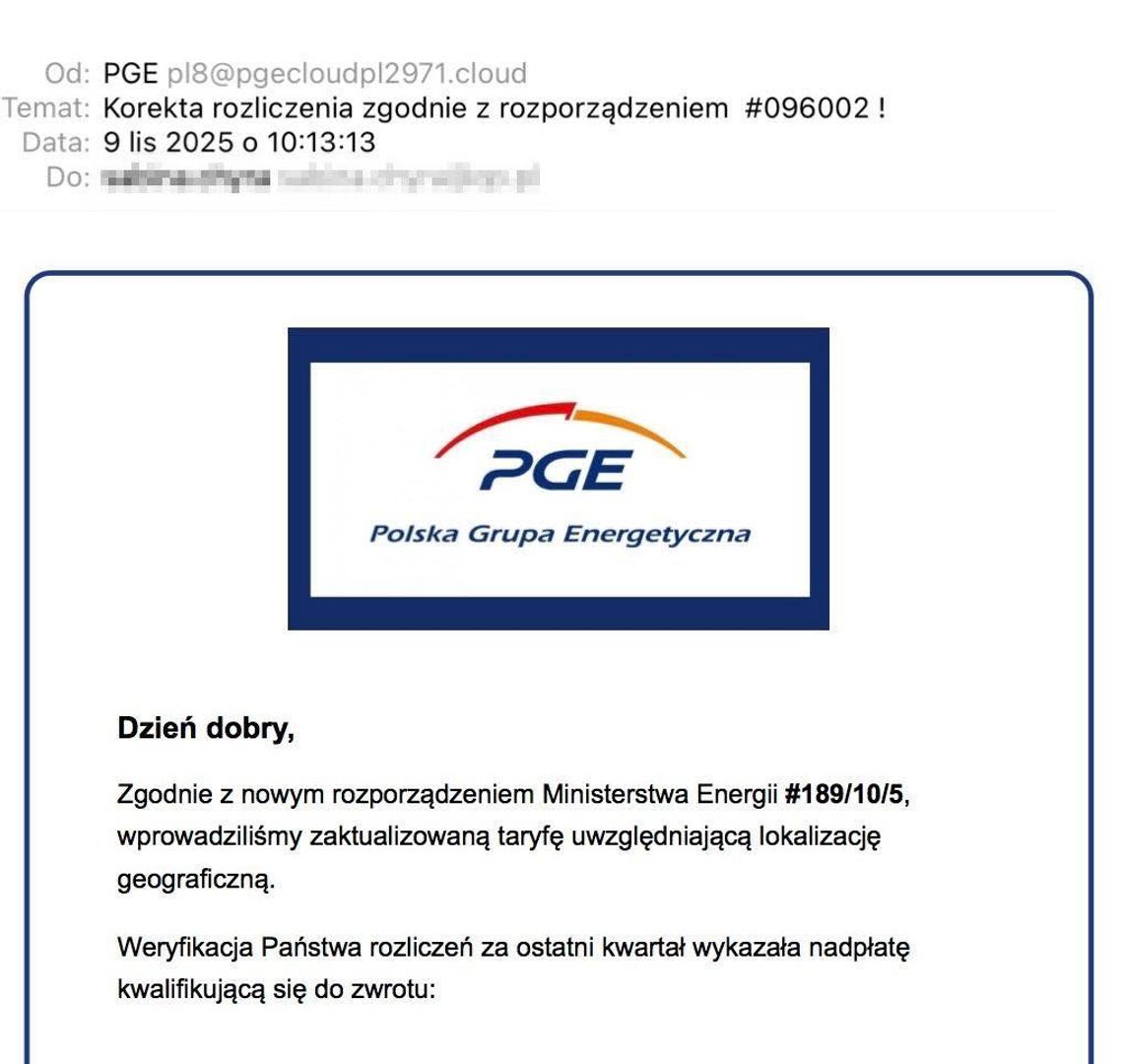 Uważaj na fałszywy "zwrot nadpłaty"