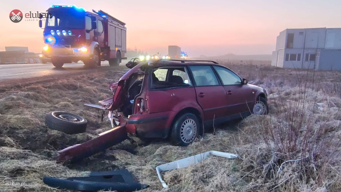 Wczorajszy wypadek na DK30 w Pisarzowicach