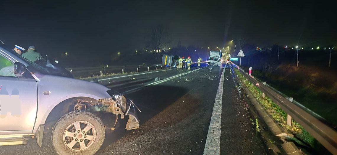 Wilkowo: zdarzenie drogowe na wiadukcie kolejowym Wilkowo: zdarzenie drogowe na wiadukcie kolejowym