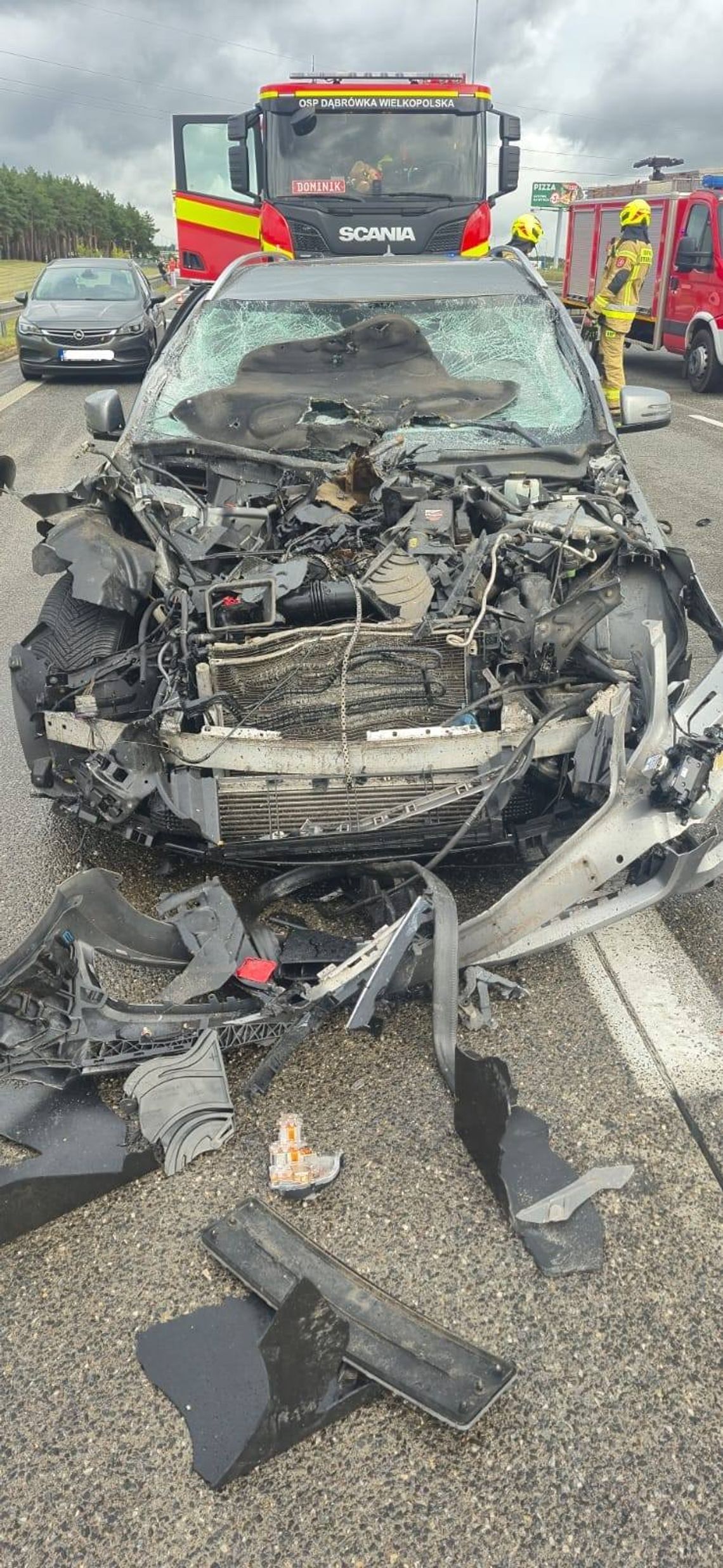 Wypadek na autostradzie A2