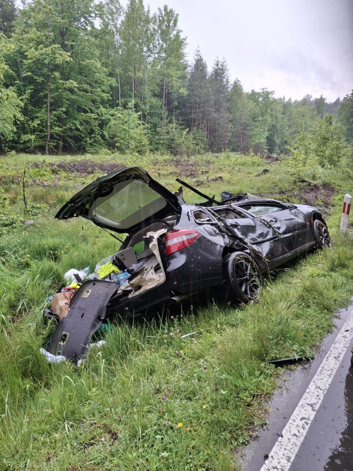 Wypadek na drodze nr 350
